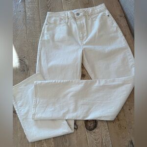 Frame Women's Cream Le Super High Straight Jeans 10